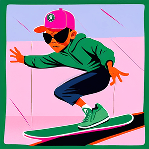 invisible_tangerine_spider_man_goblin_wearing_a_backwards_baseball_cap_in_the_style_of_the_green_goblin_goblin_driving_flag_pink_skateboard_kickflip_starbucks_goblin_macchiato_in__743586327_1_of_2